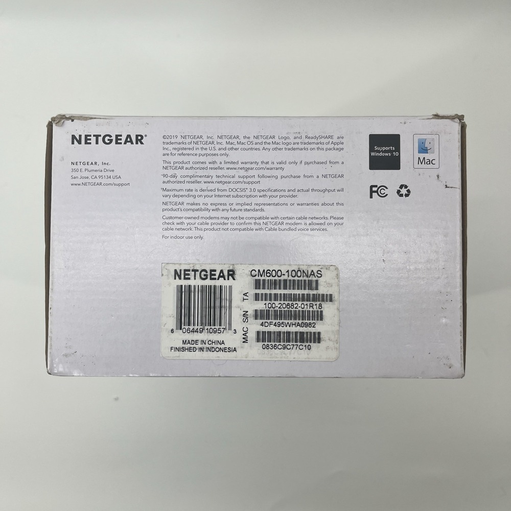 NETGEAR CM600 High Speed 24x8 Cable Modem DOCSIS 3.0 - Picture 6 of 6